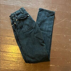 Vintage Wrangler Women’s  black Straight Jeans size 3/24
